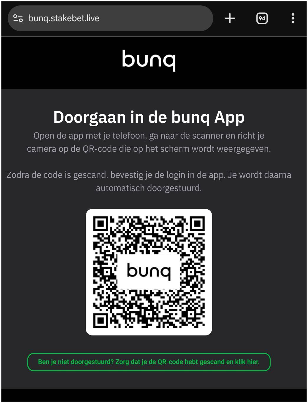 Tweede nepsite toont QR-code